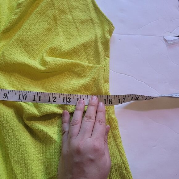 Zara Mid length Dress Neon Yellow Size Small - Picture 8 of 10